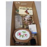 Large Assorted Vintage Jewelry Lot with Trinket Boxes