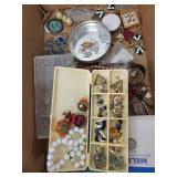 Large Assorted Vintage Jewelry Lot with Trinket Boxes