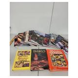 Collection of Cookbooks and Recipe Magazines Including Betty Crocker and Bon Appetit