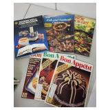 Collection of Cookbooks and Recipe Magazines Including Betty Crocker and Bon Appetit
