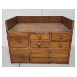 Vintage Wooden Multi-Drawer Cabinet Organizer