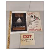 Set of 3 Vintage Posters Including German Industrial, Joel Hodgson Show, and 