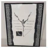 Framed Signed Art Print by Boriana Mincheva 1998 with Decorative Border