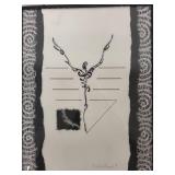 Framed Signed Art Print by Boriana Mincheva 1998 with Decorative Border