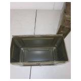 2 Military Ammo Cans with Linked Belt Links