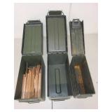 Set of 3 Military Surplus Metal Ammo Cans