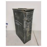 Military Metal Ammo Storage Box with Latch Handle