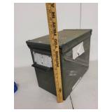 Military Metal Ammo Storage Box with Handles
