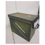 Military Metal Ammo Storage Box with Handles