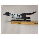 Foreside Metal Dog on Skis Winter Figurine 10 Inch