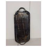 Silver Plated Tea Set with Tray, Creamer, Sugar Bowl, and Accessories