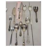 Large Assorted Collection of Vintage Serving Utensils and Flatware