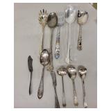Large Assorted Collection of Vintage Serving Utensils and Flatware