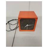 Vintage Model 800S Orange Electric Light-Up Wall Clock