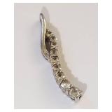 Elegant Sterling Silver Pendant with Diamonds