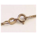 Sterling Silver Chain with 14K Gold Box Charms