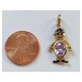 Gold-Tone Sterling Silver Boy-Shaped Pendant