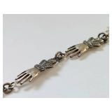 Vintage Sterling Silver Hand Link Bracelet