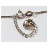 Sterling Silver Lariat Style Heart & Pearl Necklace