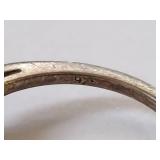 Vintage Heart-Shaped Ring with Blue Stone