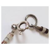 Sterling Silver Beaded Bracelet with Abalone Shell