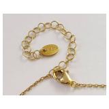 Gold-Tone Sterling Silver Diamond Necklace by Avon