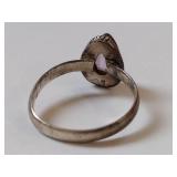 Sterling Silver Ring with Purple Stone