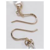 Sterling Silver Teardrop Earrings with Clear Gemstones