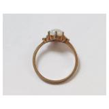 Sterling Silver Moonstone Ring with Delicate Band