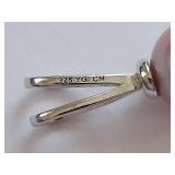 Sterling Silver Pink Pearl Pendant 925