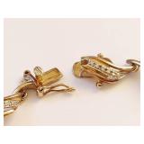 Gold-Tone Sterling Bracelet with Accents, 925 Marked