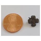 Vintage 4-H Sterling Silver Four Leaf Clover Pin