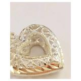 Sterling Silver Filigree Heart Pendant