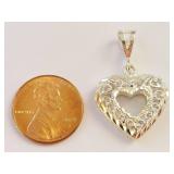 Sterling Silver Filigree Heart Pendant