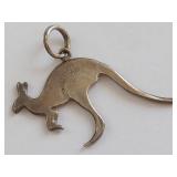 Sterling Silver Kangaroo Charm Pendant
