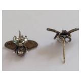 Sterling Silver Bee Earrings S925