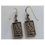 Sterling Silver Celtic Design Dangle Earrings 925