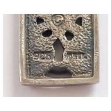 Sterling Silver Celtic Design Dangle Earrings 925