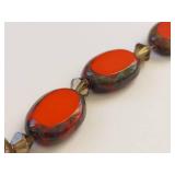 Colorful Beaded Bracelet with Sterling Silver Clasp