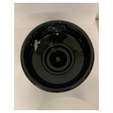 Rare Jet Black Base Pedestal Fairy Lamp with Frosted Shade