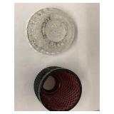 Vintage Mosser Glass Fairy Lamp - Amethyst & Clear