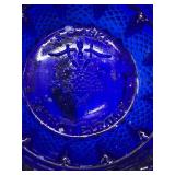 S. Clarke Diamond Point Fairy Pyramid Lamp - Cobalt Blue