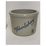 Vintage Stoneware Advertising Crock - The Haberdashery