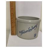 Vintage Stoneware Advertising Crock - The Haberdashery