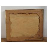 Vintage Signed Landscape Painting of Boats on Water