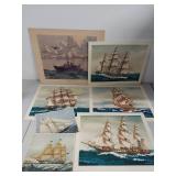 Collection of Nautical Art Prints - Sailing Ships and Vessels