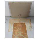 Collection of 4 Vintage Floral Artworks on Paper