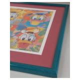 Framed Donald Duck Art by Peter Max - Unsigned