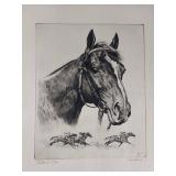 Set of 2 Horse Art Prints - Greyhound & Gallant Fox by R.H. Palenske