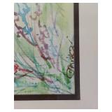 Two Flower Artworks: Mixed Media with Feathers & Watercolor Sunflower